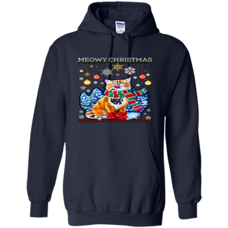 Meowy Christmas Ugly Funny Cats Lover PINGPONG