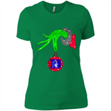 GRINCH HAND HOLDING DUKE BLUE DEVILS GLITTER CHRISTMAS PINGPONG
