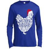 Chicken Christmas T Shirt Merry Chickmas Santa Claus Gifts - Canvas Long Sleeve T-Shirt