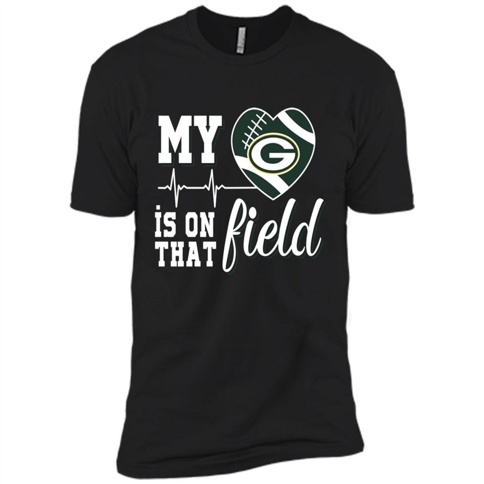 Green Bay Packers Football My Heart is on that Field - Premium Short Sleeve T-Shirt