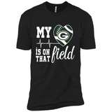 Green Bay Packers Football My Heart is on that Field - Premium Short Sleeve T-Shirt
