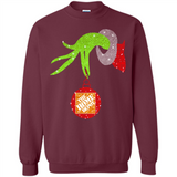 Grinch hand holding Logo HomeDepot Glitter Christmas - Sweatshirt