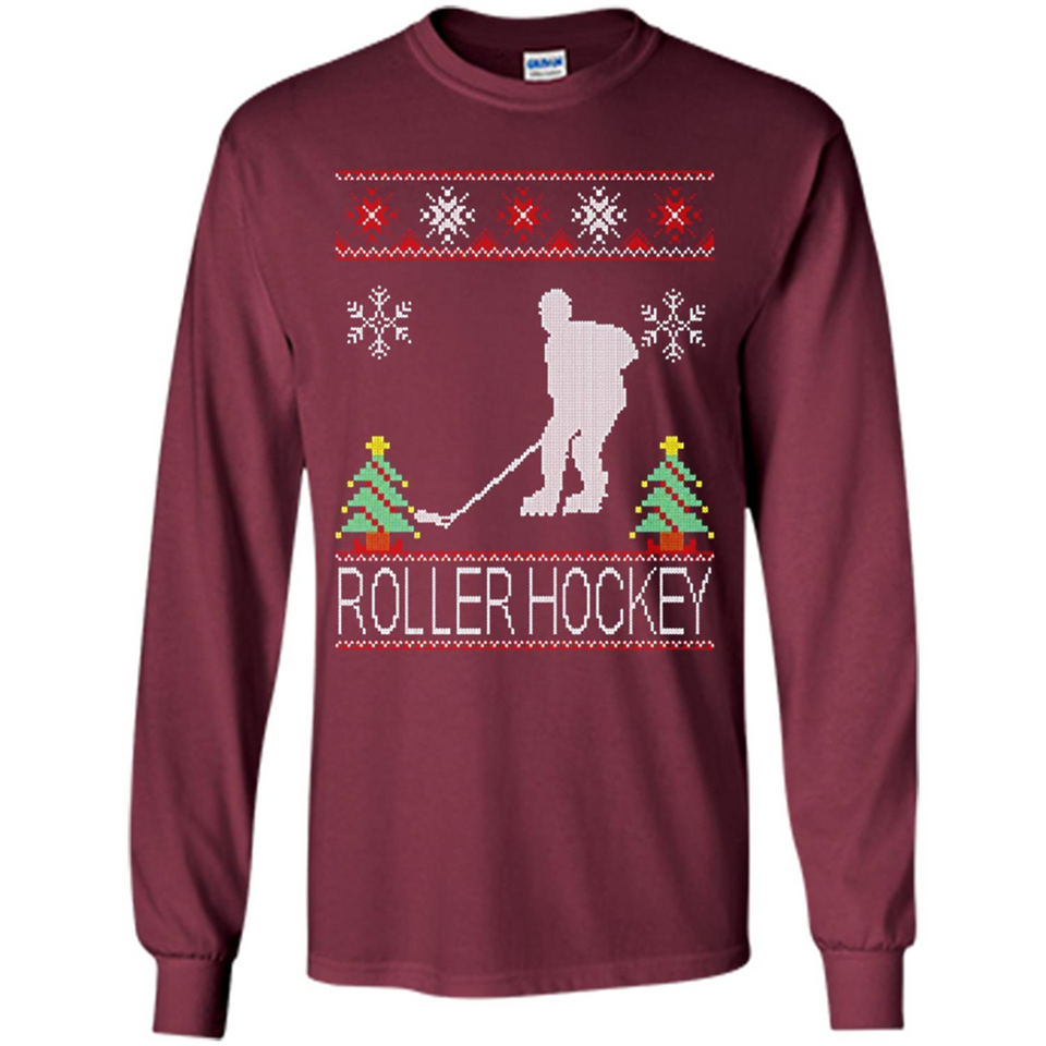 roller hockey Christmas ugly