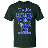 Reasons to be a Memphis Tigers Fan Complete List on Back - Shirt