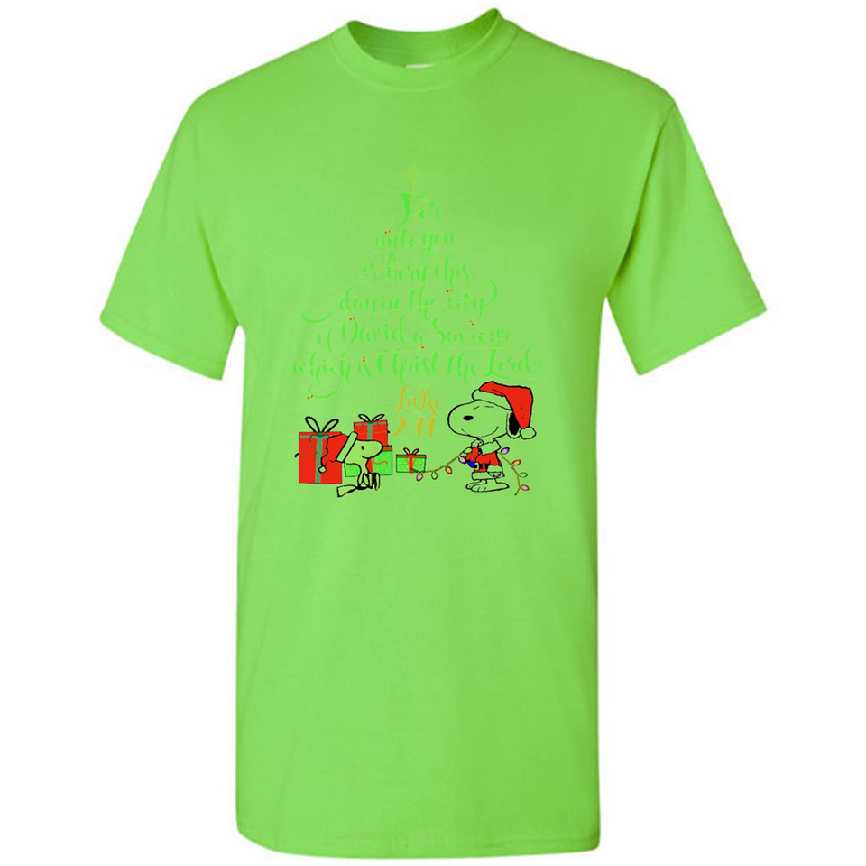 Snoopy Merry Christmas with Christmas tree T-Shirt - Shirt