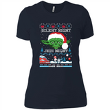 YODA SILENT NIGHT JEDI NIGHT CHRISTMAS UGLY SWEATER