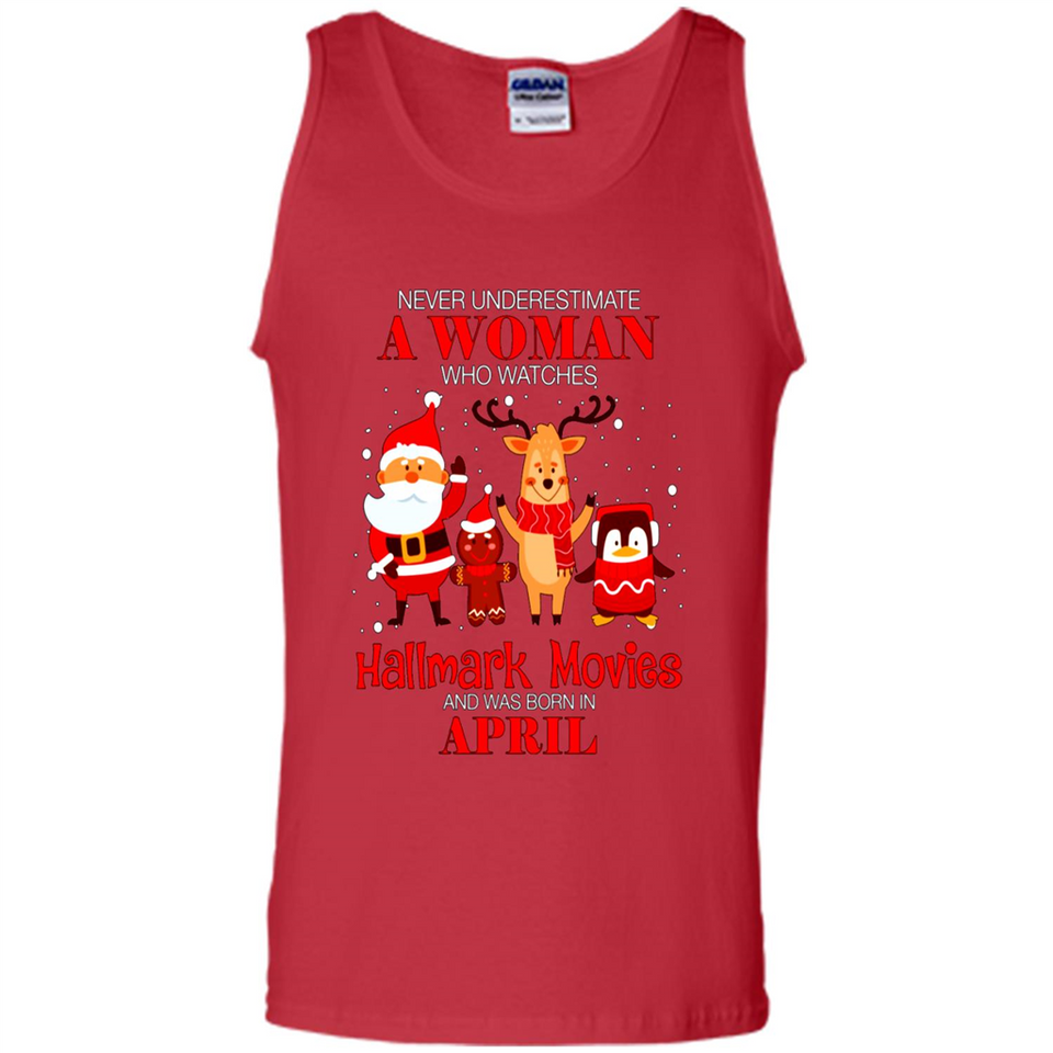 Never Underestimate An April Woman Watches Hallmark Movies Sweatshirt PINGPONG