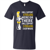 Shirt For Dr Seuss Cat And Pittsburgh Steelers Fans - Men's V-Neck