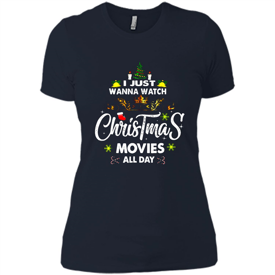 Funny Christmas Movie Shirt, Christmas Movies - Ladies' Boyfriend T-Shirt