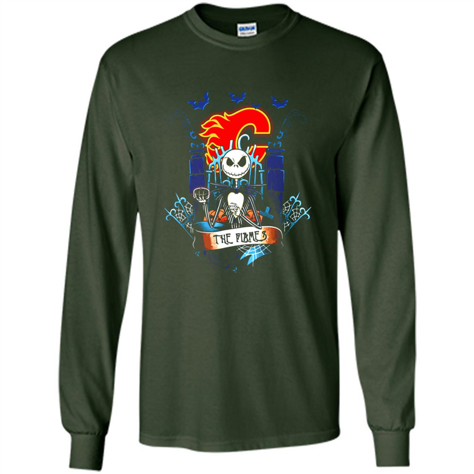 Calgary Flames Halloween The Nightmare Before Christmas - Long Sleeve T-Shirt