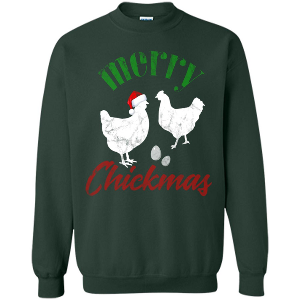 Christmas Chicken Shirt Santa Hens Lover Funny Farmer Gift - Sweatshirt