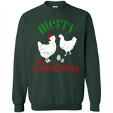 Christmas Chicken Shirt Santa Hens Lover Funny Farmer Gift - Sweatshirt