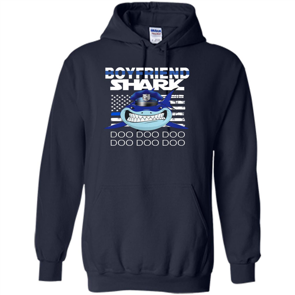 Police boyfriend Shark Blue Line Tee