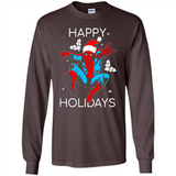 Marvel Spider Man Happy Holidays Santa Christmas Mug PINGPONG - Long Sleeve T-Shirt