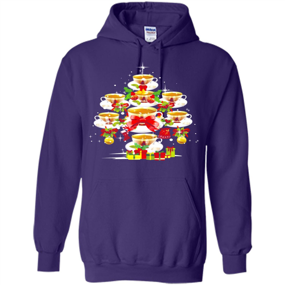 Tea Christmas Tree T-shirt Funny Tea Xmas Gift