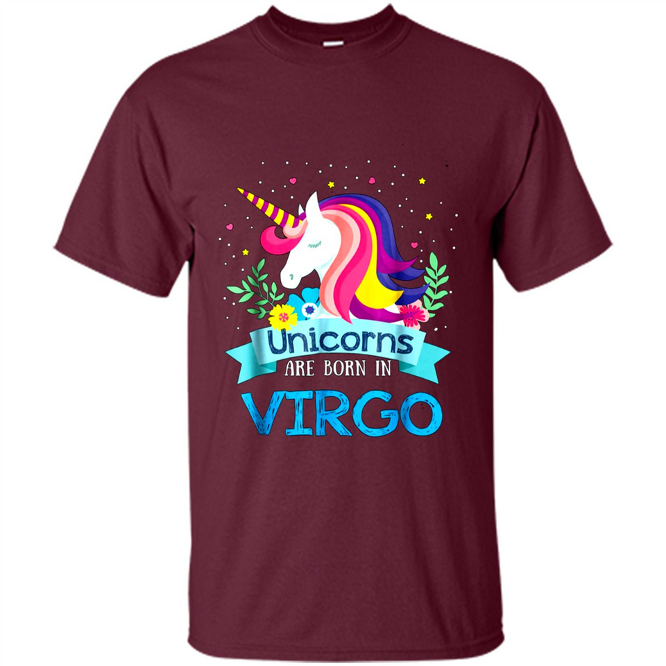 Unicorns are born in Virgo Birthday Rainbow Gift Ladies Custom