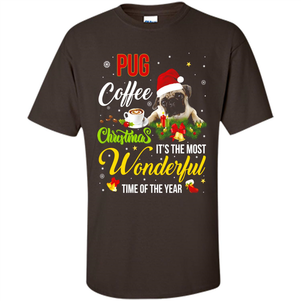 Pug Coffee Wonderful Christmas