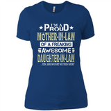 I'm A Proud Mother In Law Of A Freaking Awesome Daughter - Ladies' Boyfriend T-Shirt