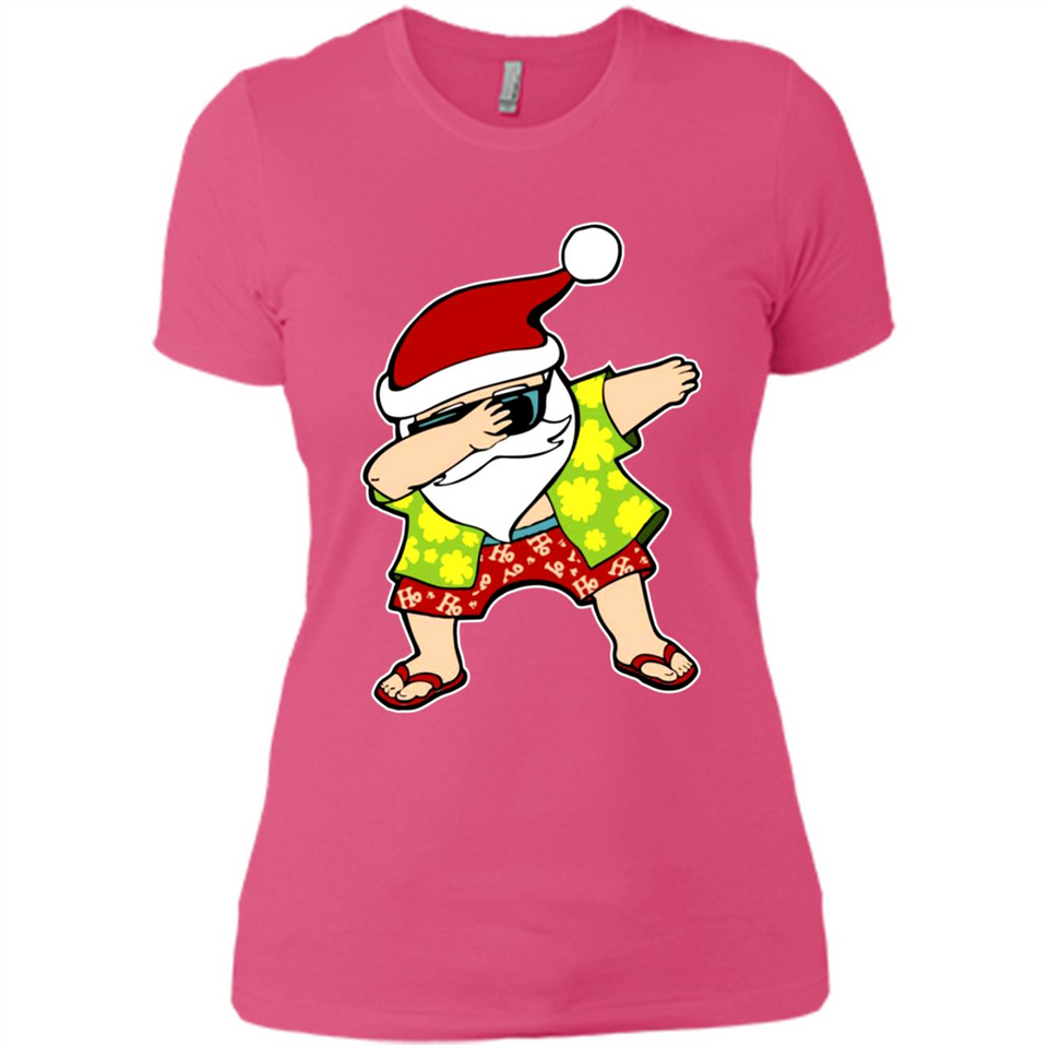 Dabbing Santa Christmas In July 1 - Ladies' Boyfriend T-Shirt