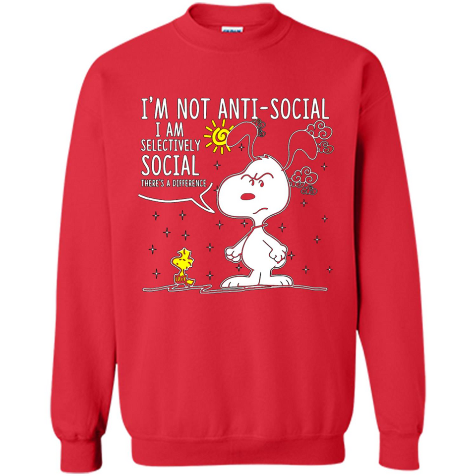 Snoopy I'm Not Anti-Social I Am Selectively Social