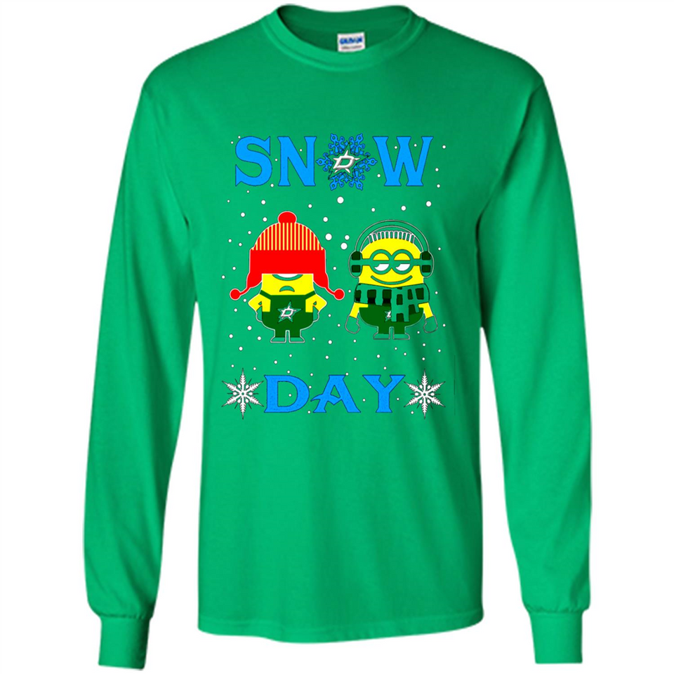 Snow Day Shirt For Dallas Stars Vs Minion Fans pingpong
