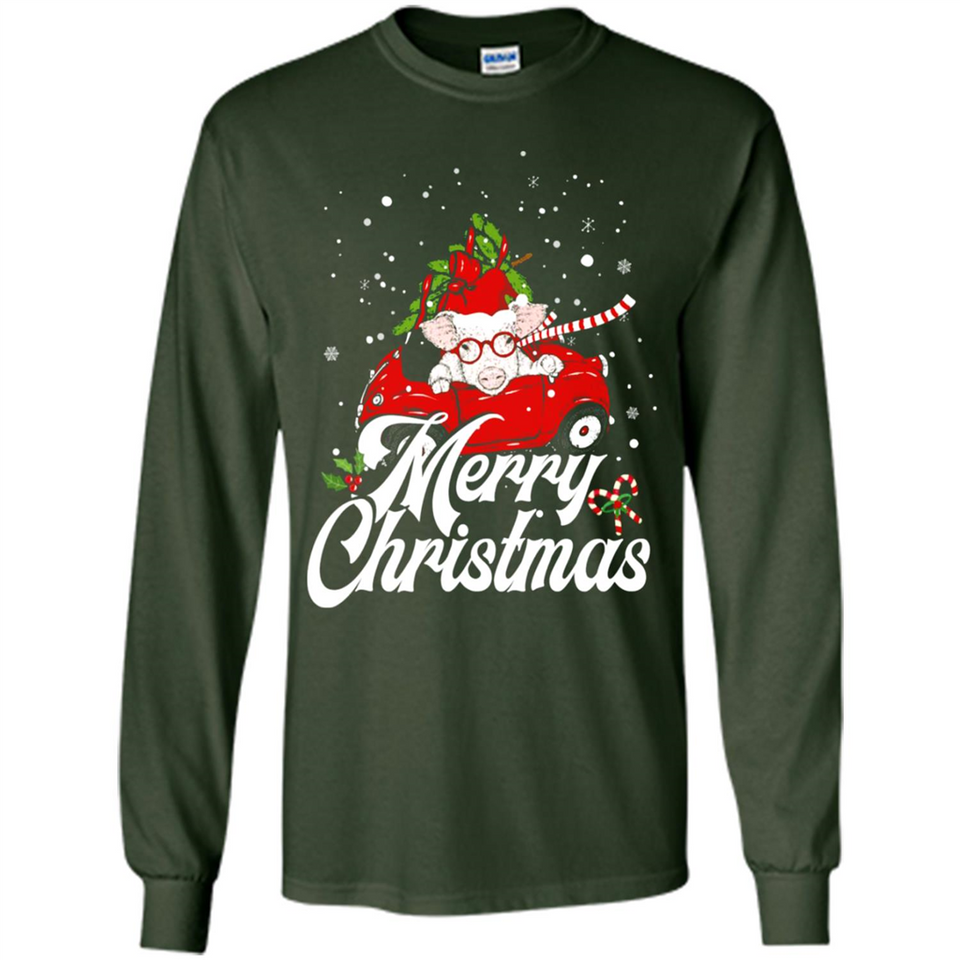 Merry Christmas Pig s - Long Sleeve T-Shirt