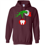 Christmas Nurse Grinch hand holding clinic dental ornament - Hoodie