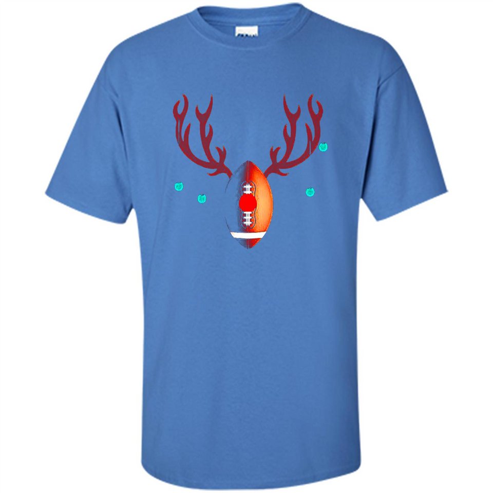 Football Christmas Shirt Reindeer Christmas Football Funny - Shirt