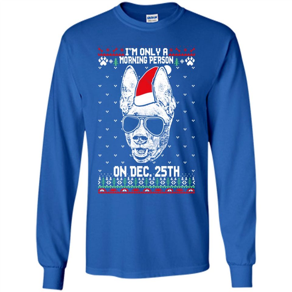 Morning Person Pharaoh Hound Funny Xmas - Long Sleeve T-Shirt