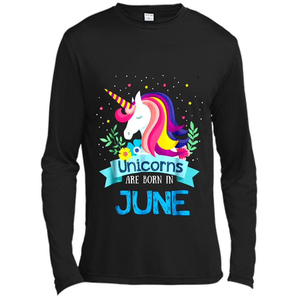 Unicorns are born in June Birthday Rainbow Gift Ladies Custom