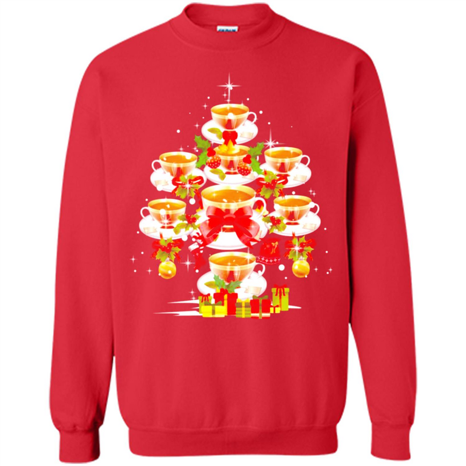 Tea Christmas Tree T-shirt Funny Tea Xmas Gift