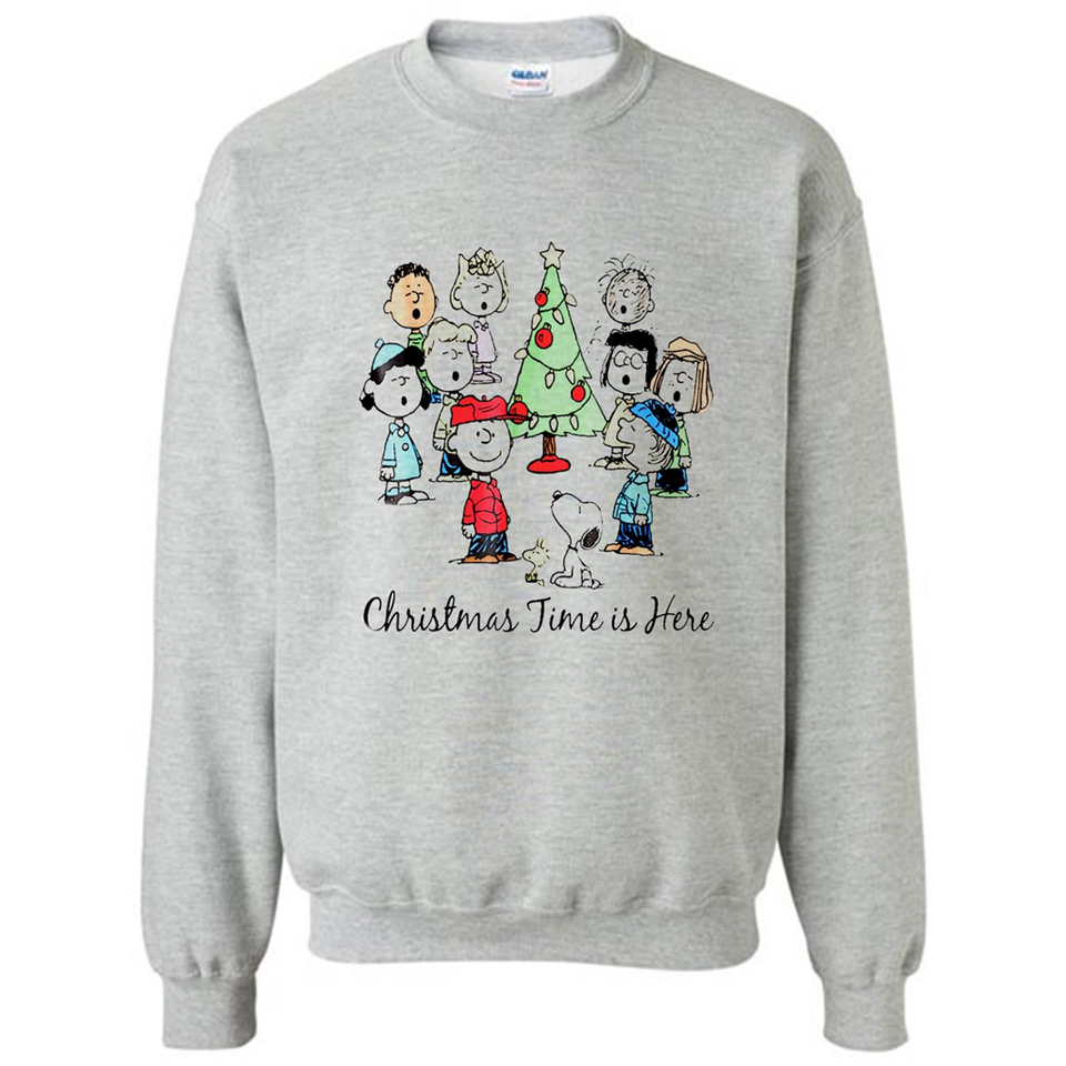 Snoopy Christmas Time Is Here Sporty T-Shirt - Sweatshirt