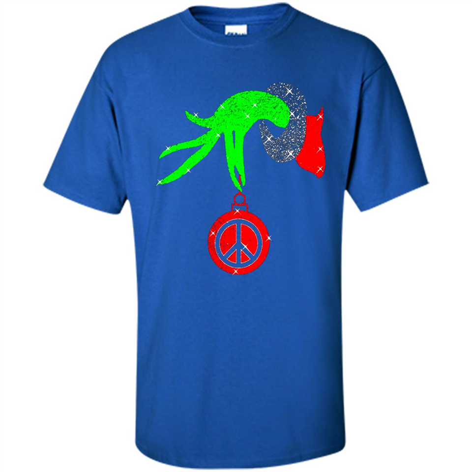 Christmas The Grinch Hand Holding Hippie Ornament - Shirt