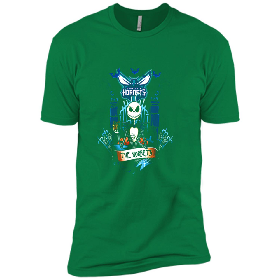 Charlotte Hornets Halloween The Nightmare Before Christmas - Premium Short Sleeve T-Shirt