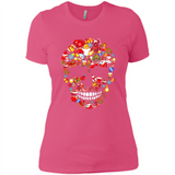 Skull Christmas Decorations Merry Xmas T-Shirt - Ladies' Boyfriend T-Shirt