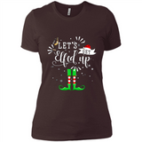 Let's Get Elfed Up Funny Drinking Wine Christmas Elf PINGPONG
