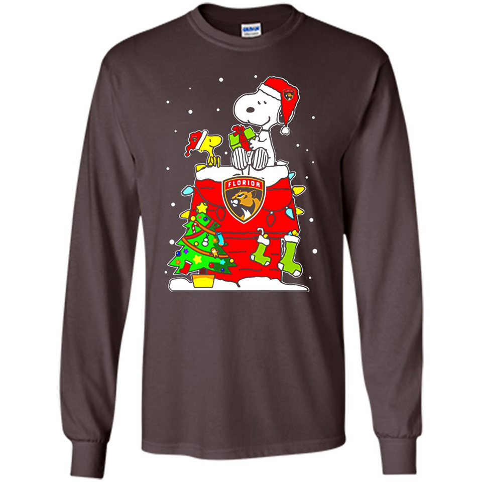 Florida Panthers Snoopy Ugly Christmas Sweaters - Long Sleeve T-Shirt