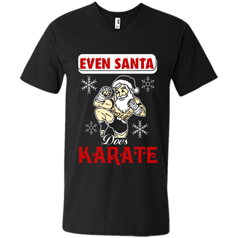 Even Santa Does Karate - Funny Karate - Men's V-Neck