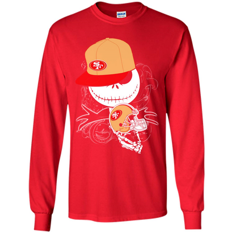 Jack Skellington The Nightmare Before Christmas-49ers Football - Long Sleeve T-Shirt