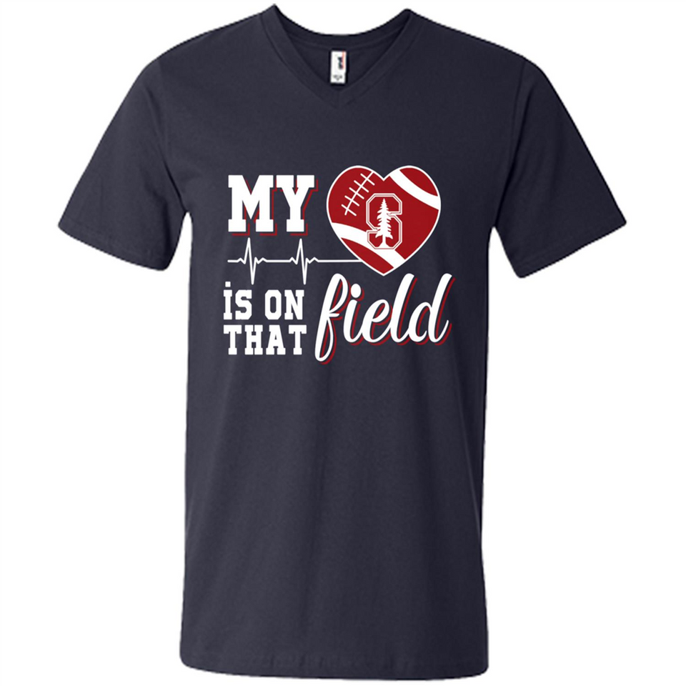 Stanford Cardinal Football My Heart is on that Field - Men's V-Neck