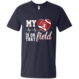 Stanford Cardinal Football My Heart is on that Field - Men's V-Neck