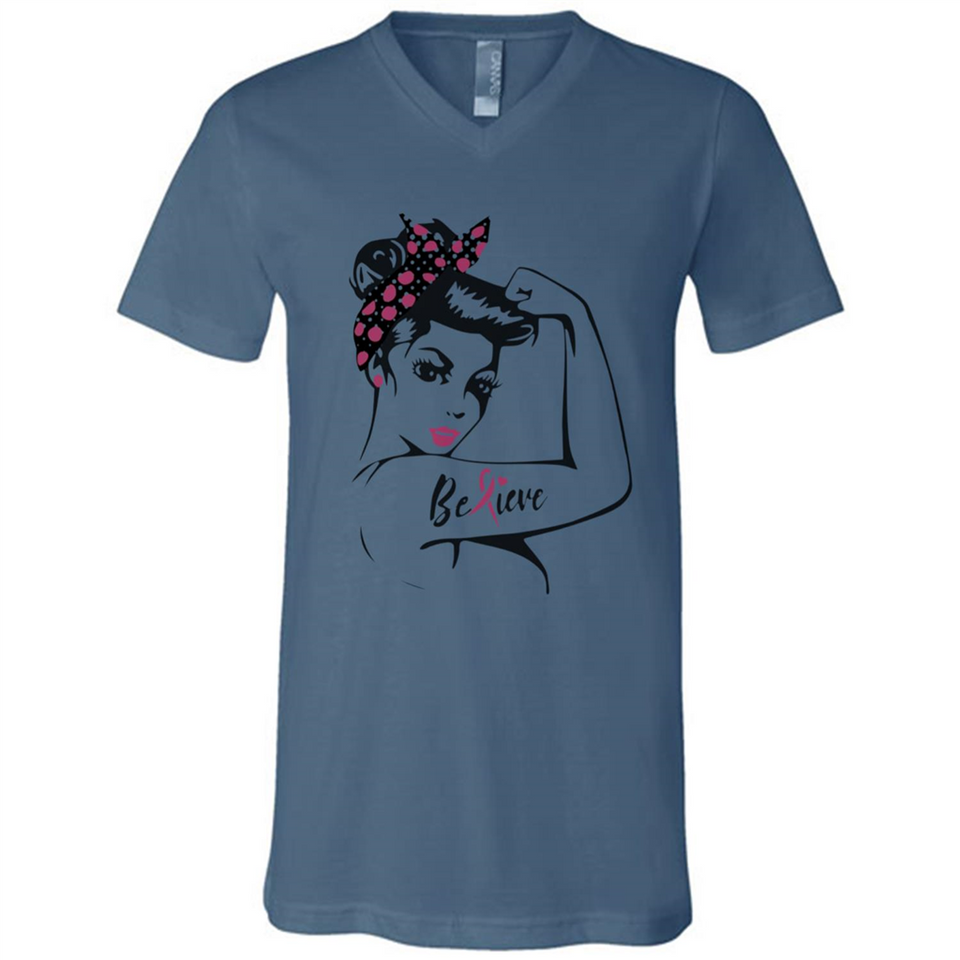 National Breast Cancer Day - Canvas Unisex V-Neck