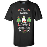 This Doctor Loves Christmas Tree Shirt with Snowman