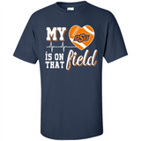 Oklahoma State Cowboys Football My Heart is on that Field - Shirt
