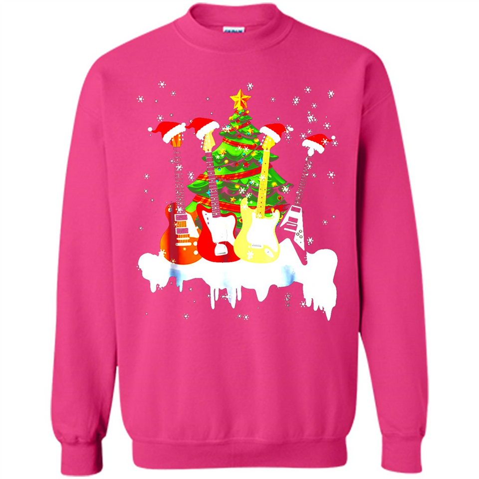 Santa Hat Electric Guitar Classical Guitar Christmas shirt Ladies' Boyfriend