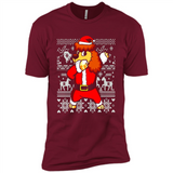 Dabbing Poodle Santa Christmas Holiday Sweatshirt - Premium Short Sleeve T-Shirt