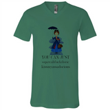 Mary Poppins Clipart You Can Just Supercalifuckilistic Kissmyassadocious MERCHCUTE - Canvas Unisex V-Neck