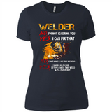 Know I'm on fire let me finish this weld shirt Sweatshirt - Ladies' Boyfriend T-Shirt