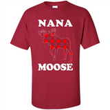 Nana Moose Funny Christmas Plaid Buffalo T-Shirt - Shirt