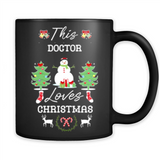 This Doctor Loves Christmas Tree Shirt with Snowman